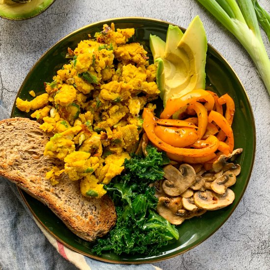 Chickpea flour scramble