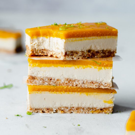 Vegan Mango Cheesecake Bars