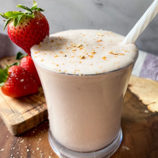 Strawberry PB Protein Smoothie