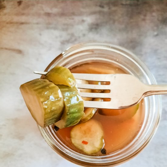 Sweet & Spicy Refrigerator Pickles