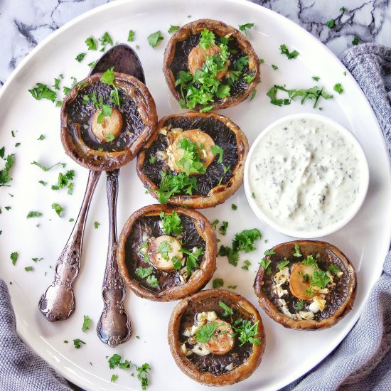 Air Fryer Portobello Mushrooms