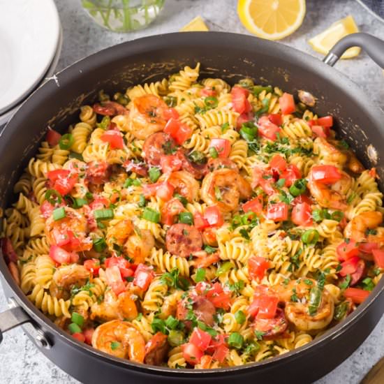 Cajun Shrimp and Sausage Pasta