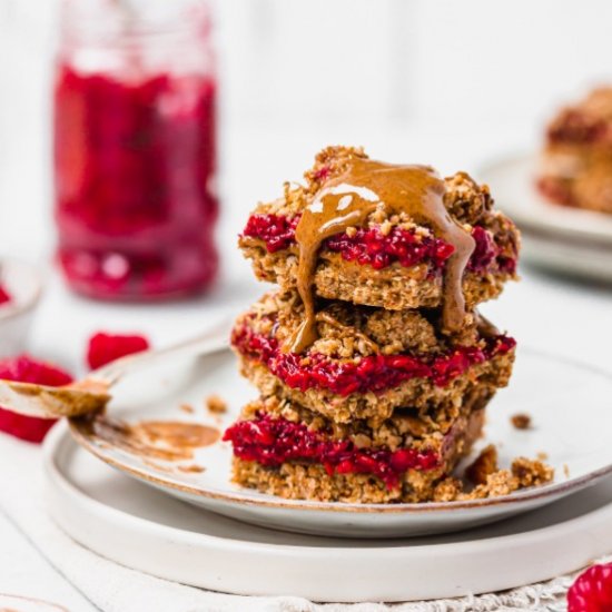 Almond Raspberry Crumble Bars