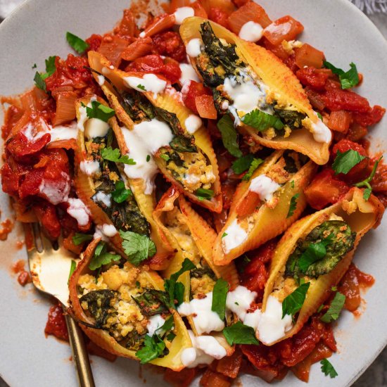 Vegan Stuffed Shells With Ricotta