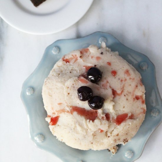 Carob Cake with Cherry Buttercream