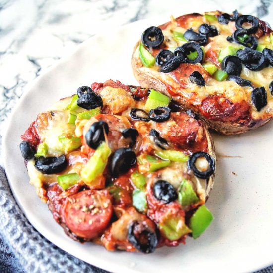 Air Fryer Portobello Mushroom Pizza