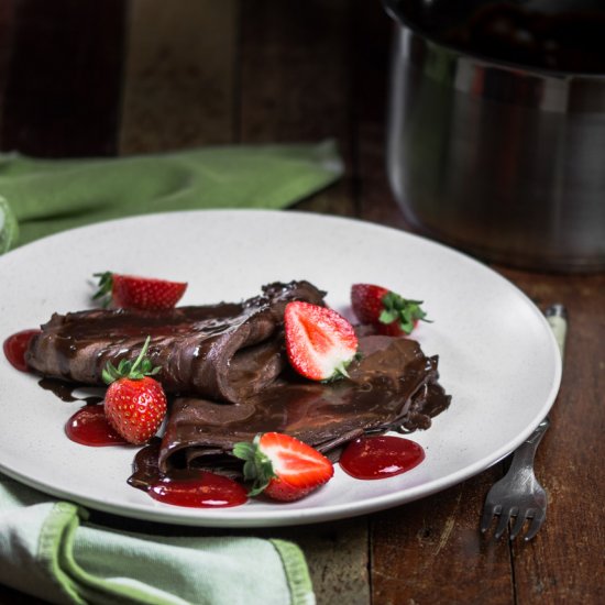 Romantic Chocolate Crepes