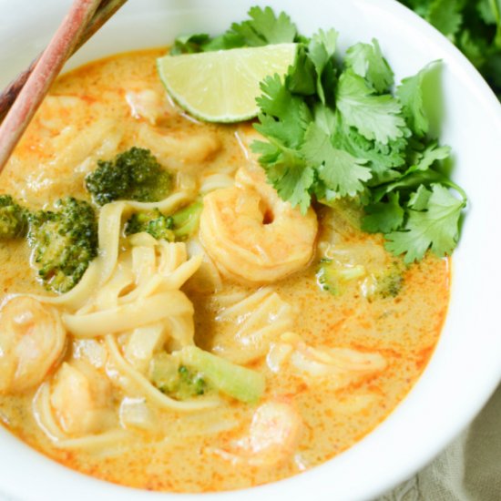 Shrimp Curry Noodle Soup