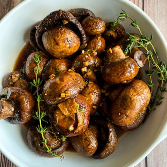 Mushrooms with Balsamic & Soy