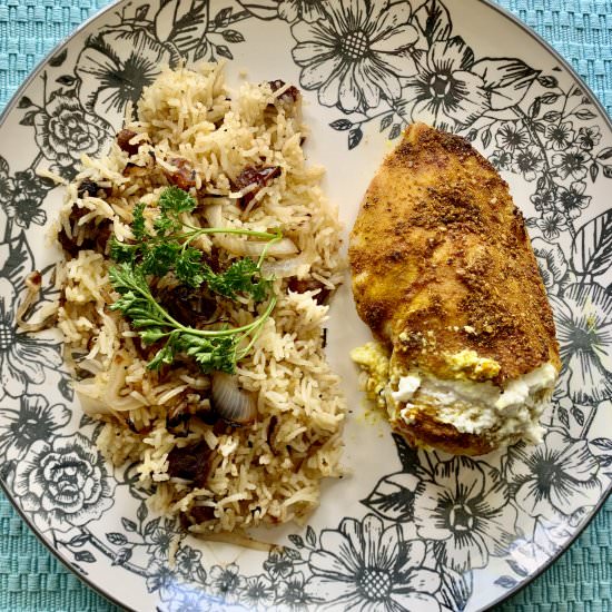 Curry Rubbed Chicken and Rice