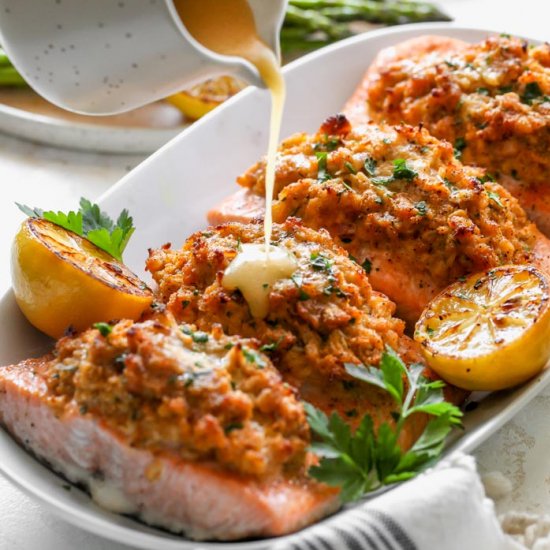 Crab Stuffed Salmon