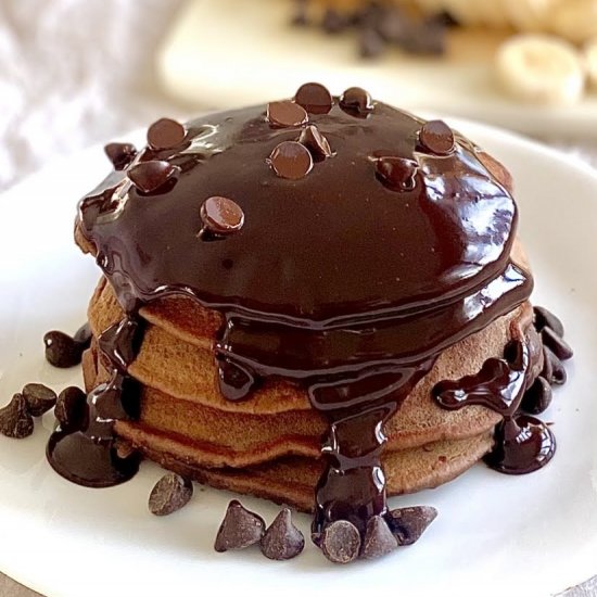 Triple Chocolate Pancakes