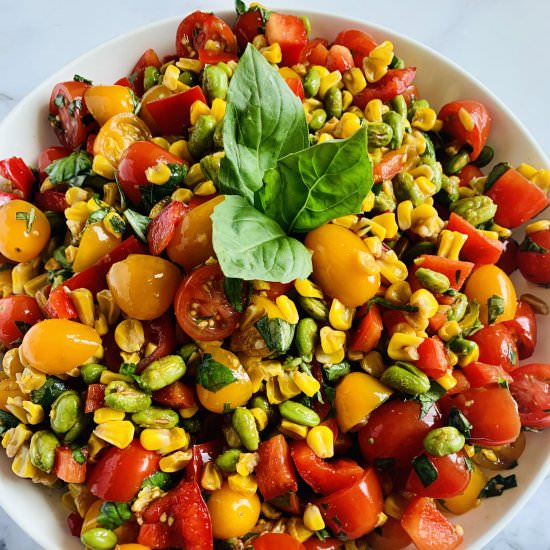 Roasted Corn and Edamame Salad