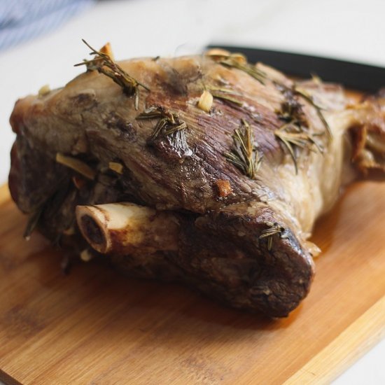 Slow Cooked Lamb with Garlic