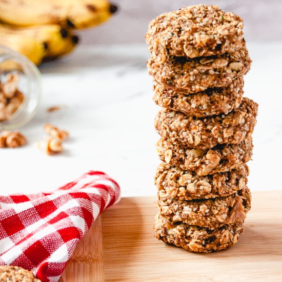 Vegan Banana Oatmeal Cookies