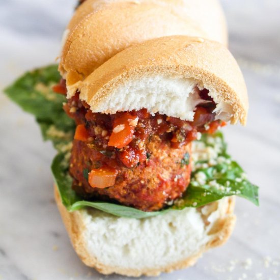 Vegan Italian Meatball Sandwich