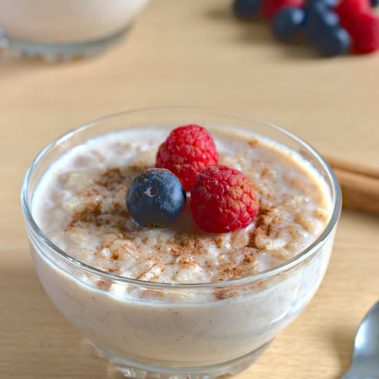 Slow cooker healthy rice pudding