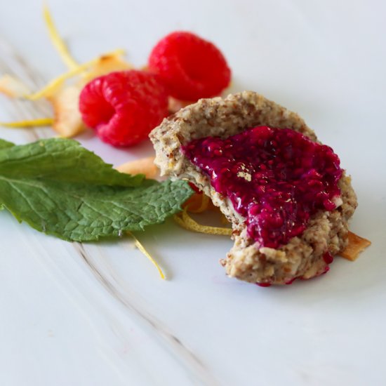 Flaxseed and Raspberry Cookies