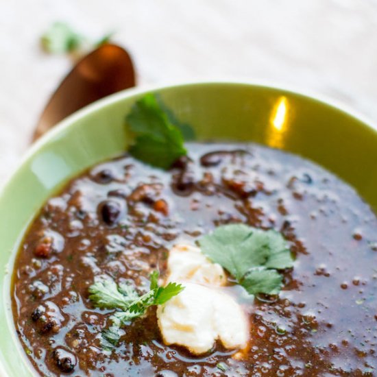 Black Bean Soup – Quick and Easy