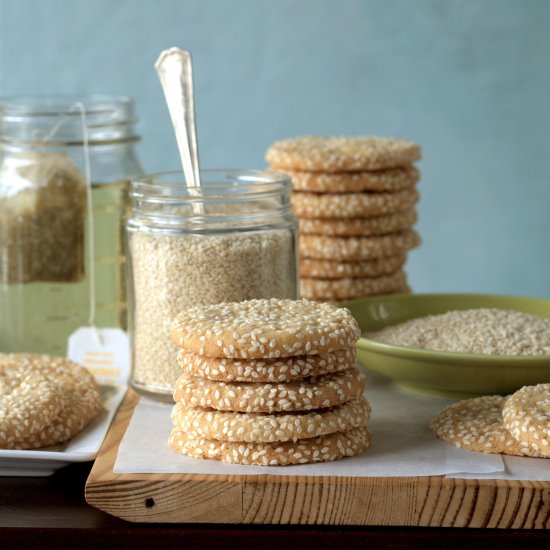 almond sesame seed cookies