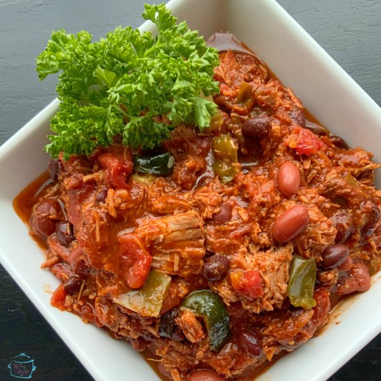 Lazy Slow Cooker Steak Chili