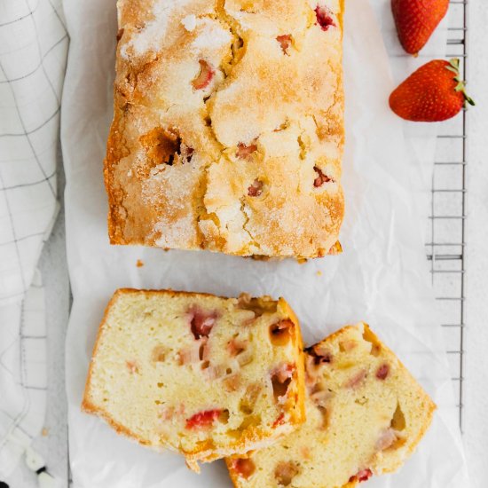 Strawberry Rhubarb Pound Cake