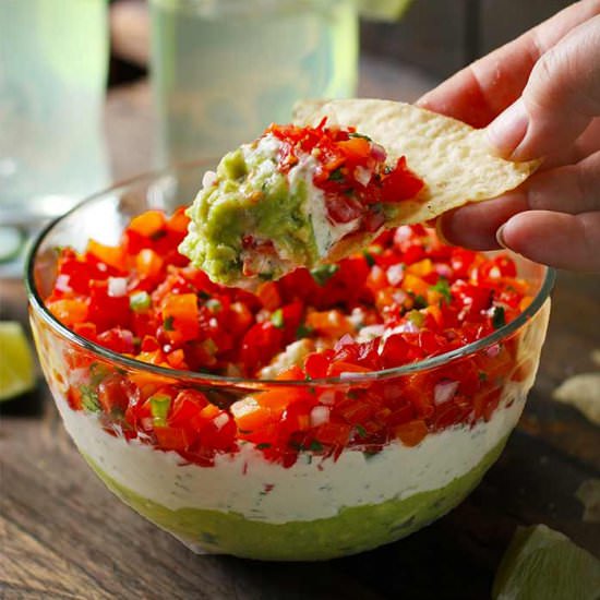 Triple Layer Guacamole Dip