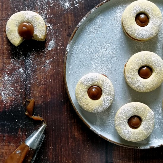 Salted caramel and lemon biscuits