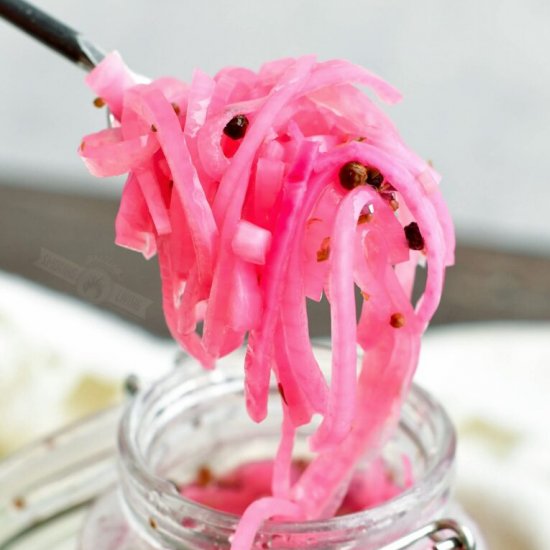 Pickled red onions