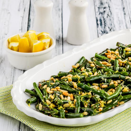 Green Beans Lemon Parmesan Pine Nut