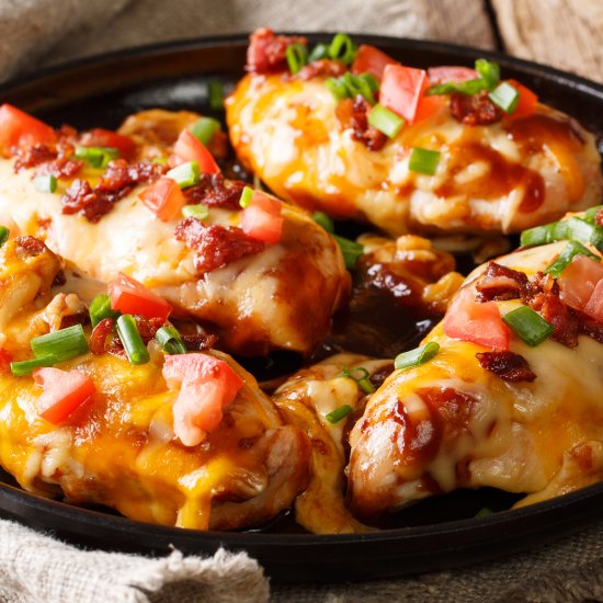 Cheesy Bacon Smothered Chicken