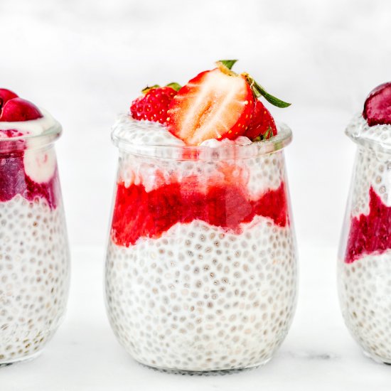 Chia pudding recipe with strawberry