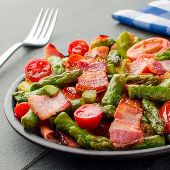 Asparagus, Bacon, & Tomato Stir-Fry