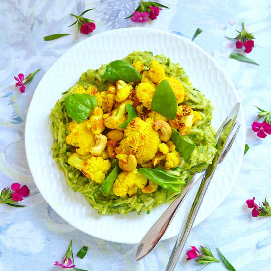 Avocado Pesto Courgette Spirelli