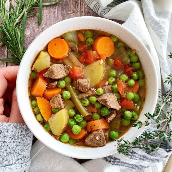 Instant Pot Beef & Vegetable Soup