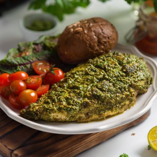 Baked Pesto Chicken