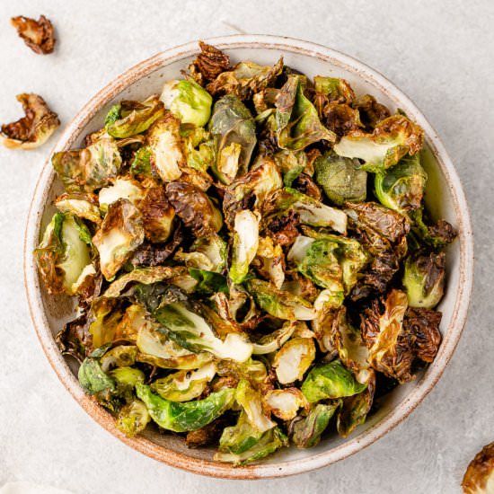 Air Fryer Brussels Sprout Chips