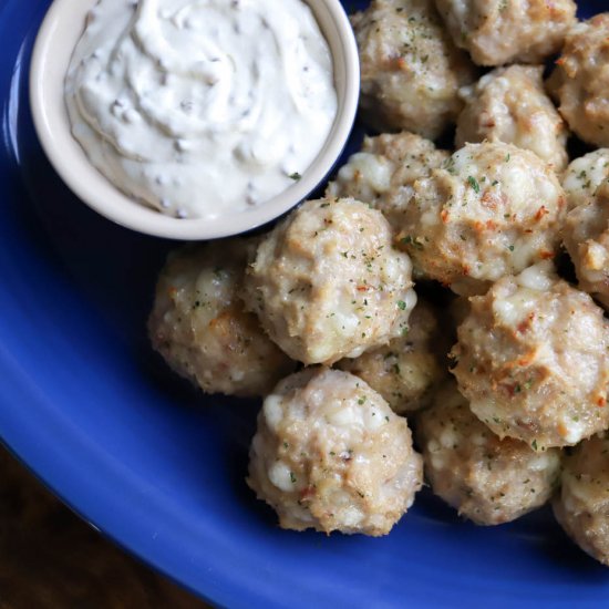 Chicken Cordon Bleu Meatballs