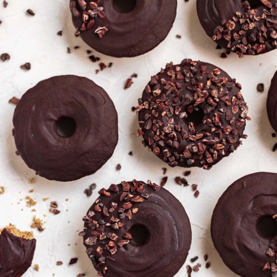 HEALTHY Chocolate Frosted Donuts