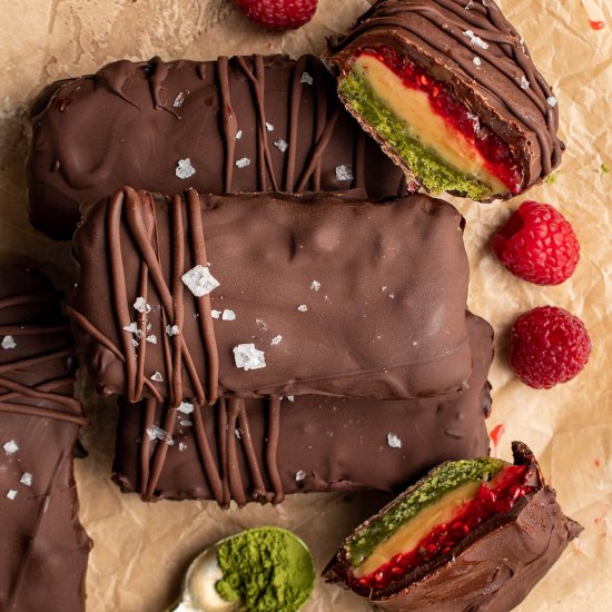 Matcha Twix bars