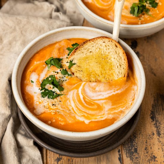 Carrot Lentil Ginger Soup