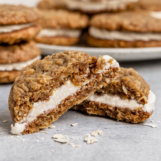 Vegan Oatmeal Cream Pies