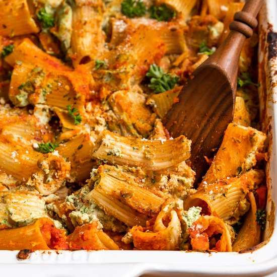 Vegan Baked Lentil Ziti