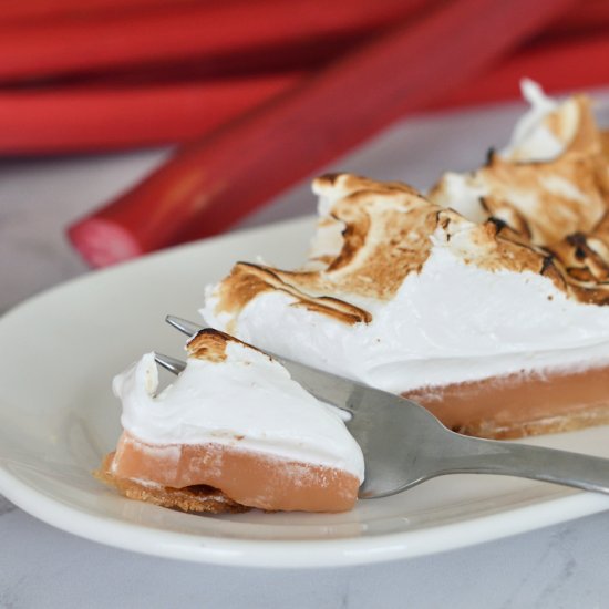 Rhubarb Meringue Tart