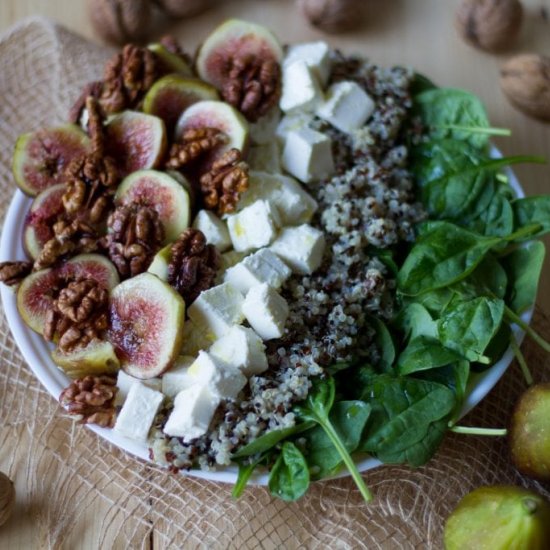 Quinoa and figs salad