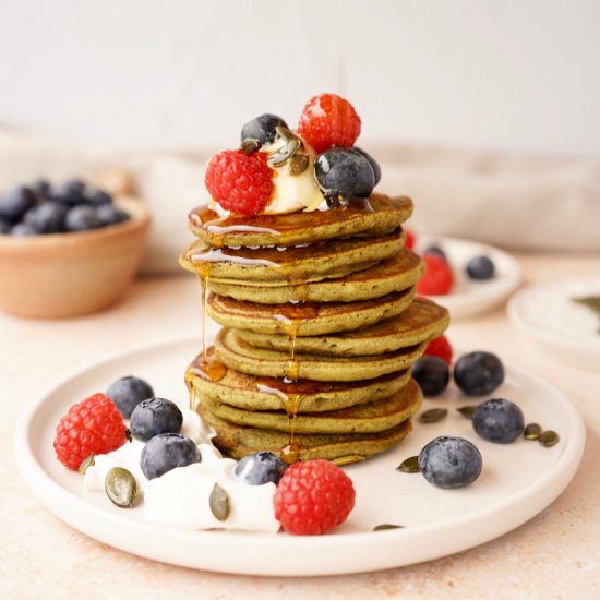 MATCHA PANCAKES