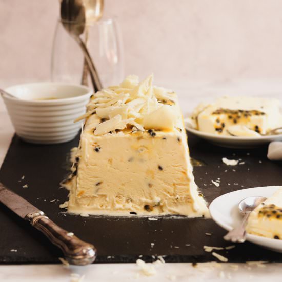 White chocolate semifreddo