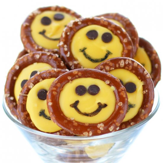 Smiley Face Pretzels