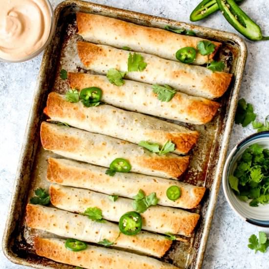 Sweet Potato Black Bean Taquitos