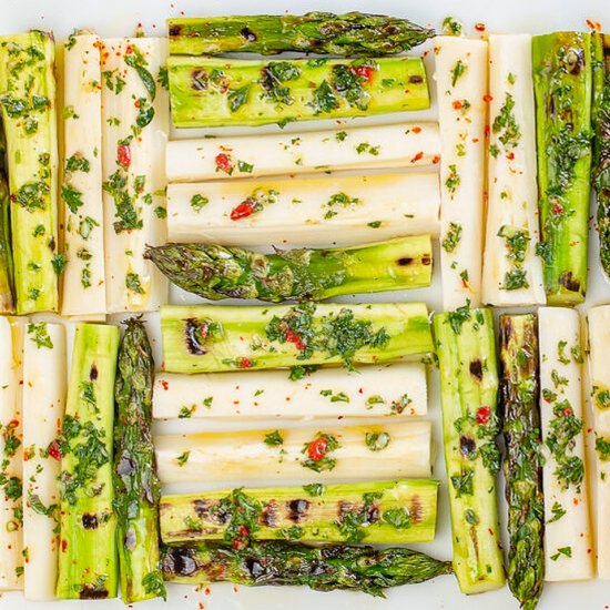 Asparagus & hearts of palm salad